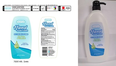 Label (Smart Care Hand Sanitizer 1l)